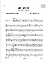 Ave Verum En Ré Avec Cor - SAINT-SAËNS - Partition - Chœur